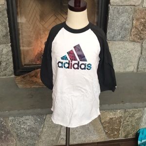 Girls Adidas Baseball T Shirt